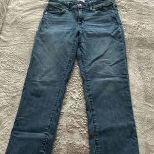 Hudson Crop Ginny Jeans Women's Straight Leg in Deep Blue